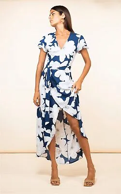 £24 • Buy Dancing Leopard Women's Cayenne Dress In Floral Print Wrap Front Maxi Outfit