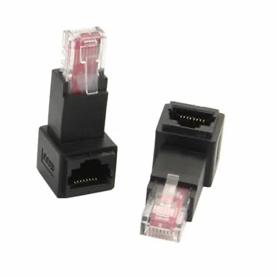 $6.05 • Buy Jimier Down Angled 90 8P8C Cat 5e Male To Female Lan Ethernet Extension Adapter