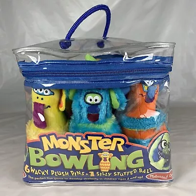 Melissa & Doug Monster Bowling Fluffy Plush Monsters With BAG Soft Toys • $1