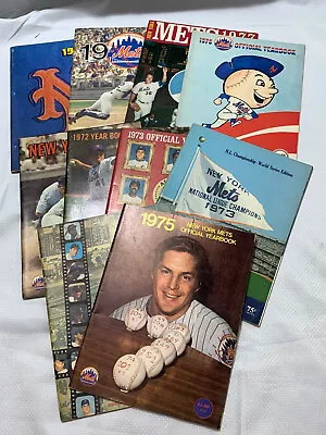 1970-79 Vtg New York Mets Yearbooks Lot Paper Ephemera Books Baseball Sports • $99.95