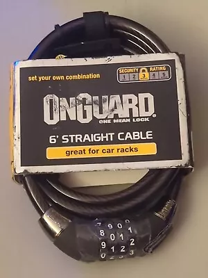 Onguard Bike Lock 6’ X .47” Combination Cable Bike Lock Great For Car Racks • $27.50