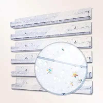 15  Nail Polish Rack Wall Mounted Shelf With Iridescent Star Shaped Glitters ... • $48.38