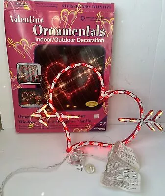 Vintage Lighted Red Valentine's Day Heart Marquee Sign WORKS! • $25