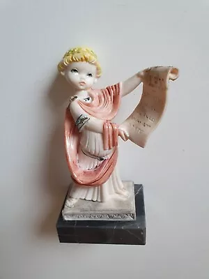 Vintage Fontanini Depose Italy Figurine #443 Roman Boy With Scroll • $15