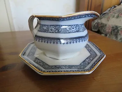 Antique Keeling & Co Losolware Gravy Boat And Stand • £28.99