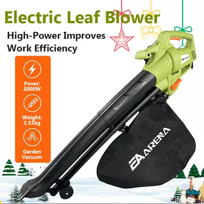 BUZZ 3000W Leaf Blower Garden Vacuum Shredder 35L Leaf Collection Bag 10M CORD  • £42.99