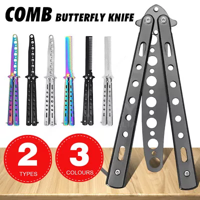 CSGO Butterfly Balisong Comb Knife Metal Folding Practice Training Tool • $8.90