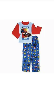 NWT SUPER MARIO KART Pajamas Size 6 Boys Luigi Shirt Pants Set Nintendo • $19.99