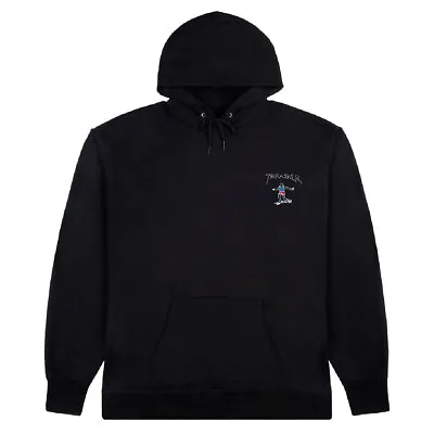 Thrasher Men's Little Gonz Logo Black Long Sleeve Pullover Hoodie Clothing Ap • $95.39