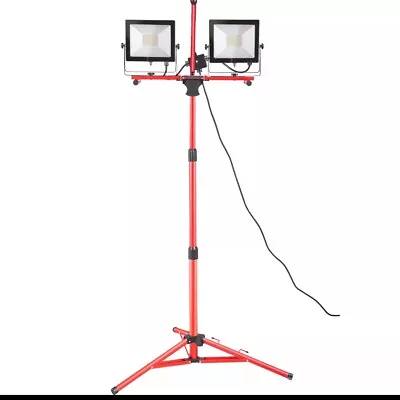 VEVOR Waterproofed Dual-head LED Work Light 8000 Lumen With Adjustable Tripod • $47.49