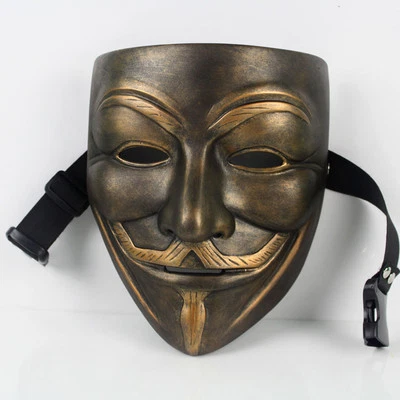 $23.74 • Buy V For Vendetta Bronze Movie Resin Masks Cosplay Guy Fawkes Anonymous Halloween