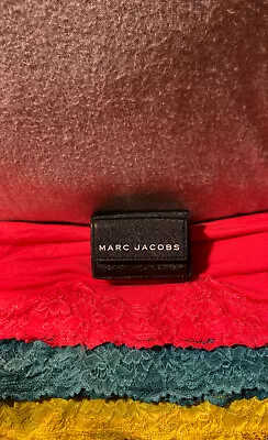 $49.99 • Buy Marc By Marc Jacobs Leather Black Saffiano Mini Compact Flap Snap Bi-Fold Wallet