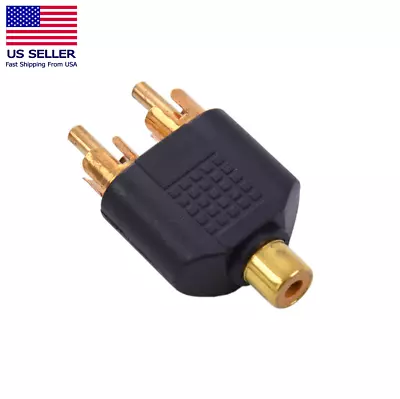 RCA Y-adapter 1-Female To 2-Male  Splitter Cable Adapter For Subwoofer • $6.95