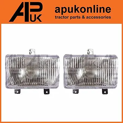 PAIR Headlights Headlamps For Massey Ferguson 4365 4370 6235 6245 6255 Tractor • £47.95