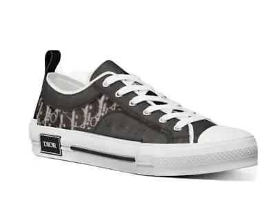 Dior B23 Low Top Black Sneaker Oblique Logo Canvas Size US 11 / EU 44 $1050 • $590