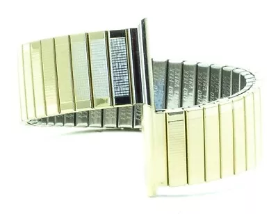 ROWI EXTRA FIXO-FLEX Polished Gold 19mm Expandable -New Old Stock Watch Bracelet • £17