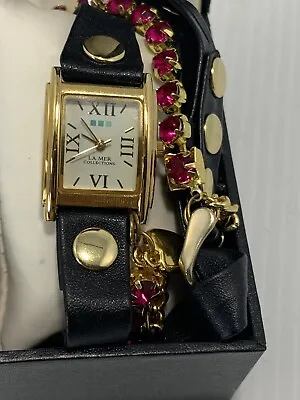 LA MER Collection Martine Ilana Quartz Analog Ladies Wrap Gold Watch New Battery • $15.99