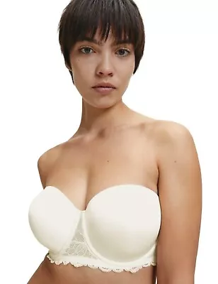 Calvin Klein Seductive Comfort Strapless Bra Ivory Size 32D • £14.99