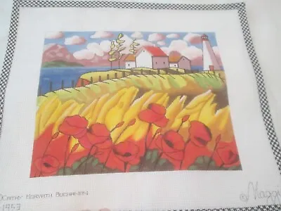 Lighthouse & Poppies-buchanan/maggie-handpainted Needlepoint Canvas • $79.92