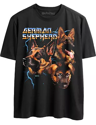 Epic German Shepherd Retro 80s Glam Heavy Metal Tshirt For Men & Women Dog Owner • $21.99