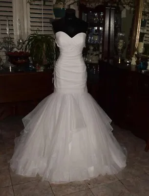 MAGGIE SOTTERO JACQUELINE Mermaid Strapless Bridal Gown Wedding Dress Size 12 • $199.99