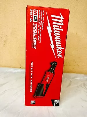 Milwaukee M12 2457-20 12V Li-Ion 3/8'' Cordless Ratchet - Red • $81