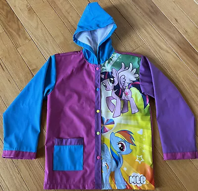 My Little Pony MLP Kids Hooded Long Sleeve Rain Jacket Size M/L • $8.09