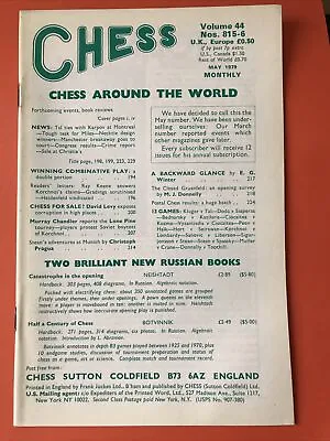 Chess Monthly May 1979 Volume 44 Nos 815-16 Tal Ties With Karpov At Montreal • £1.75