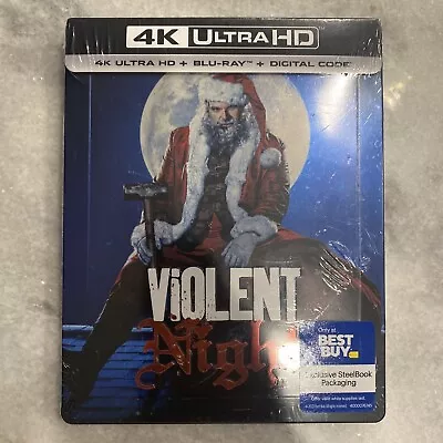 Violent Night Steelbook (4K UHD+Blu-ray+Digital) Best Buy Exclusive New Sealed • $44.98