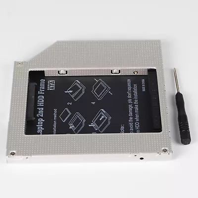 £14 • Buy 2nd 9.5mm PATA IDE To SATA Hard Drive Disk HDD SSD Caddy Bay For Dell XPS M1330