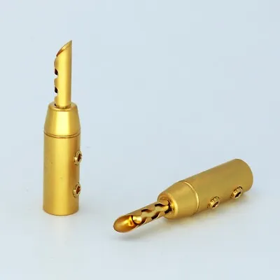 12PCS Gold Plated Z Type Banana Plug HIFI Speaker Banana Plug Male Connector • £12.50