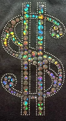 T PARTY Money Symbol Sparkling Iridescent Studs Sleeveless Tank Top T-Shirt S • $14.99