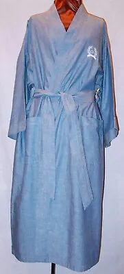 Vintage Classic Christian Dior Monseiur Mens Light Blue Chambray Robe One Size • $99.99