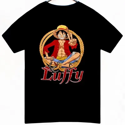 One Piece Monkey D.  Straw Hat  Luffy Anime Mens T Shirt Size S Black • $9.99