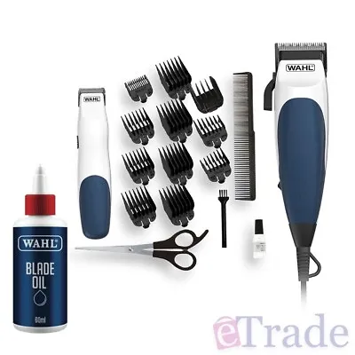 WAHL HOMECUT Hair Clipper & Bonus Battery Beard Trimmer Cutting Kit + 60ml Oil • $54.90