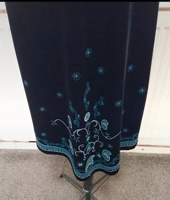Ladies Size 14 Navy Velvet Strappy Dress By Sophie De Fol • £10