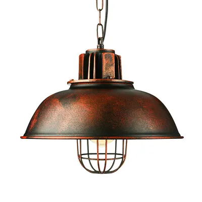 Industrial Style Vintage Small Chandelier Iron Lamp Shade Pendant Ceiling Lamp • $45