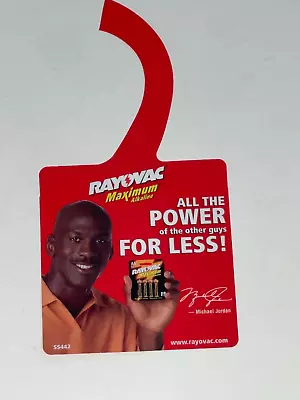 Michael Jordan * RAYOVAC Maximum Renewal ** RARE ** Window Cling Sticker • $17.50