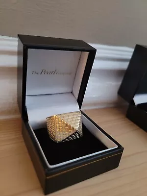 Mens 9ct Gold Pyramid Ring Size R • £350