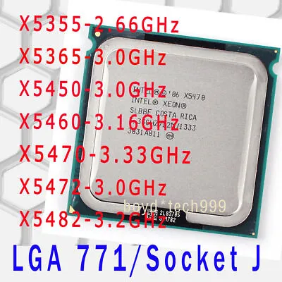 Intel Xeon X5355 X5365 X5450 X5460 X5470 X5472 X5482 LGA 771/ J CPU Processor • $47.78