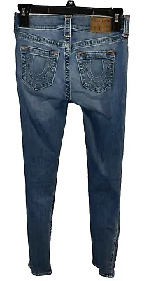 True Religion Women's Halle Mid Rise Super Skinny Denim Stretch Jeans SZ 24 • $10