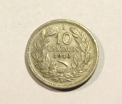 Chile 1940 10 Centavo Coin • $7.99