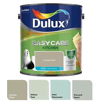 £30.99 • Buy Dulux Paint Shades Of Green Easycare Kitchen Matt Emulsion 2.5 Litres