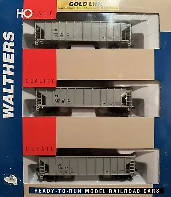 HO Walthers 932-34224 Conrail Ballast Hopper (3-Pack) CR Metal Wheels • $80