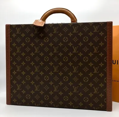 Louis Vuitton Vintage President M53012 Monogram Canvas Trunk Brown Briefcase • $2130