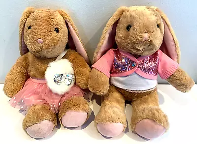 2 X Build A Bear Bunny Rabbit Soft Plush Toys Bundle 14''36cm VGC • £9.99