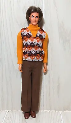 Vintage Barbie Mod Hair Ken Doll 1968 Best Buy Orange Brown Sweater Argyle FLAW • $49.99