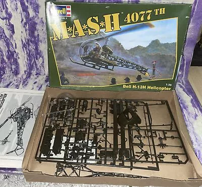 Revell 1994 Mash 4077th Bell H-13H Helicopter 1:35 Model Kit #4334 Unassembled • $24.99