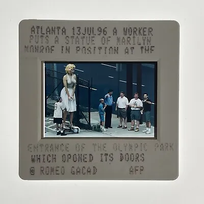 Vintage 35mm Slide S14215 1996 Atlanta Summer Olympics ￼Marilyn Monroe Statue • $16