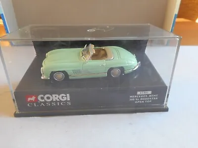 Corgi Classics 03401 Mercedes-Benz 300SL Roadster Open Top Peral Green + Box • $9.96